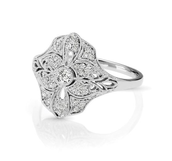 diamond vintage style ring kloiber jewelers