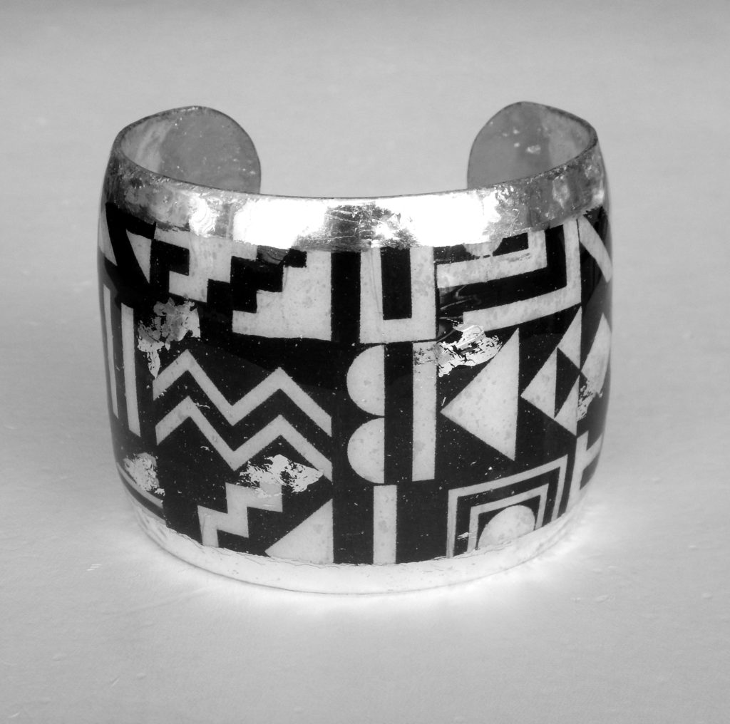 black and white cuff bracelet