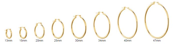 Hoop Earring Size Chart With Helpful Images Comparison