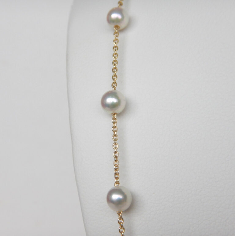 Tip Cup Pearl Necklace | Kloiber Jewelers