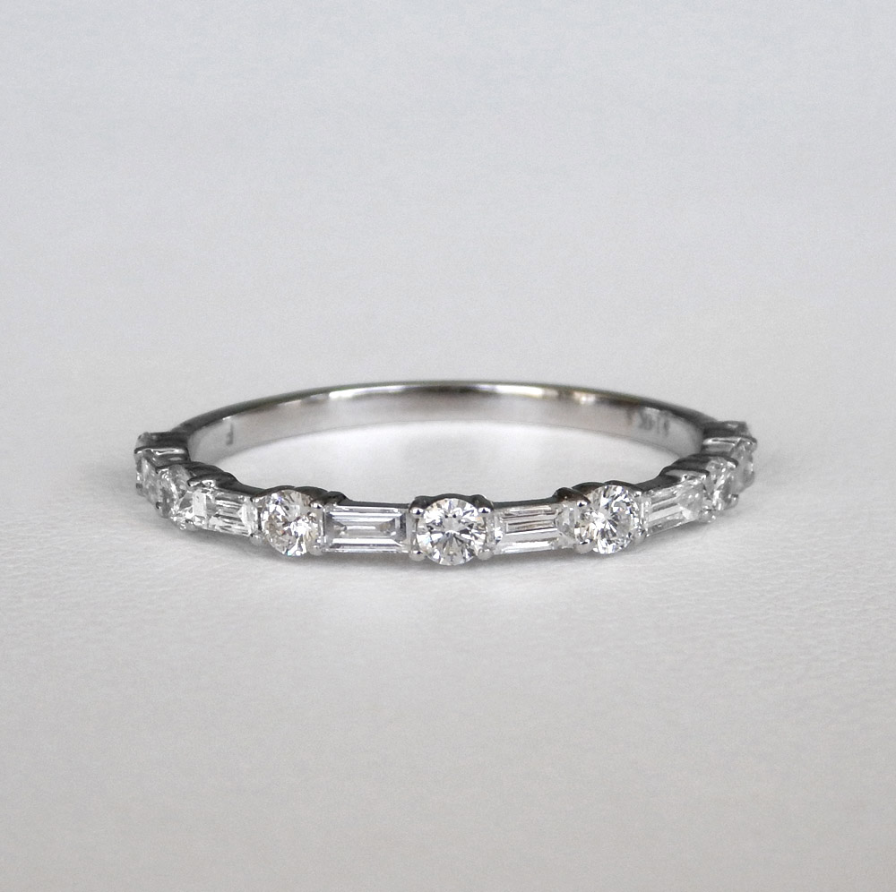 Baguette And Round Diamond Band | Kloiber Jewelers